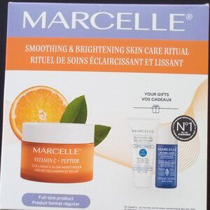 MARCELLE MAKEUP KIT: Makeup Remover , Cleansing Gel and Vitamin C + Moisturizer.